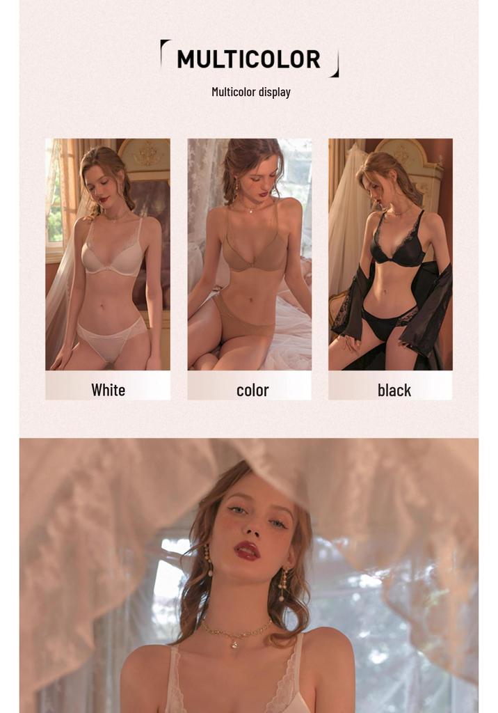 Front Closure Push-Up Bra - Backless, Adjustable, Enhancing Style for Small Breasts