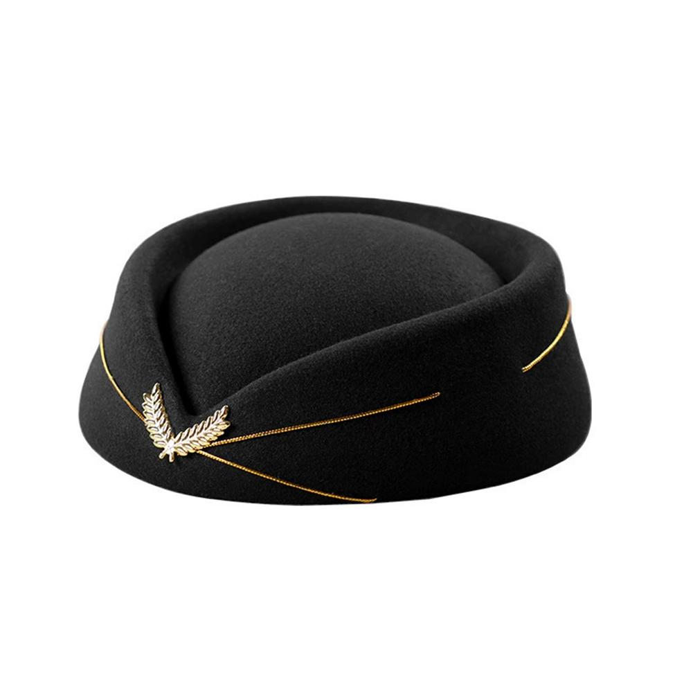 Stewardess Hat Beret Hat Women Air Hostesses Hat Party Cosplay Formal Uniform Caps Accessory Party Hats Costume