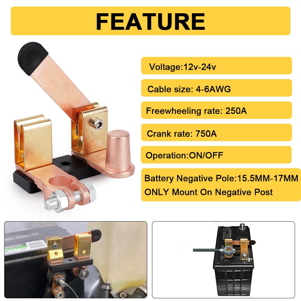 200A 300A 600A Disconnect Switch for Car 12V Battery Cutter Battery Isolator Switch 12v 2 and 4 Position Boat Battery 24V