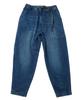 Jerry Balloon Cotton Denim and Plus Size M Pants, Wide-leg Pants, Men's Women's, Sizes, Blue,