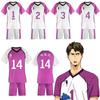 Haikyuu Shiratorizawa Academy Volleyball Kostüm Atmungsaktives Sportanzug-Set