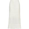 Button-Detail Mohair Wool Blend Knit Skirt