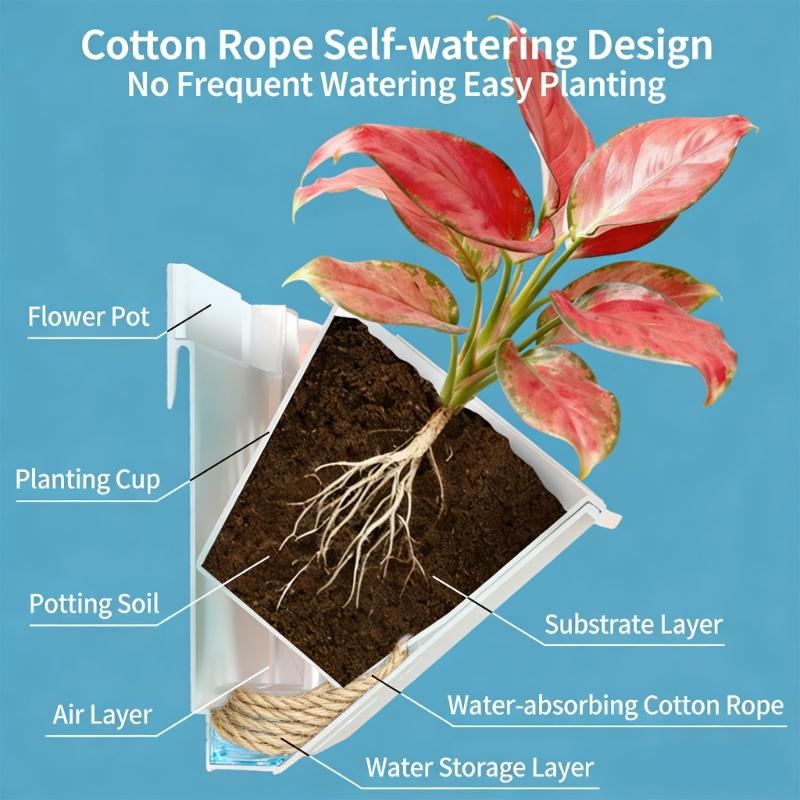 Easy Install Hanging Flower Pot Auto Watering For Home Decoration Indoor Plant Balcony Gardening Plastic Space Saving Planter