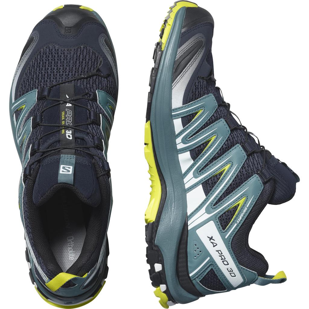 Salomon XA PRO 3D Men's Trail Running Shoes L40977500 Navy Blazer/Hydro/Evening Primrose Size 26.5 cm