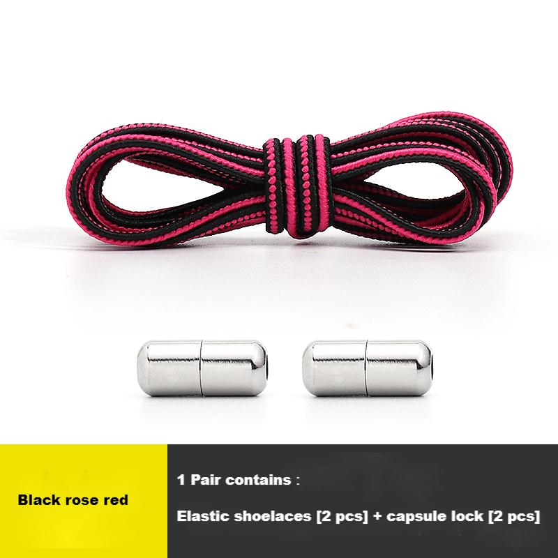 Colourful No Tie Shoe laces Round Shoelaces for Sneakers Elastic Laces without ties Kids Adult Quick Shoe lace Rubber Bands