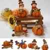 Boys And Girls Pumpkin Scarecrow Ornaments Lovely Pumpkin Statue Holiday Gifts   Christmas