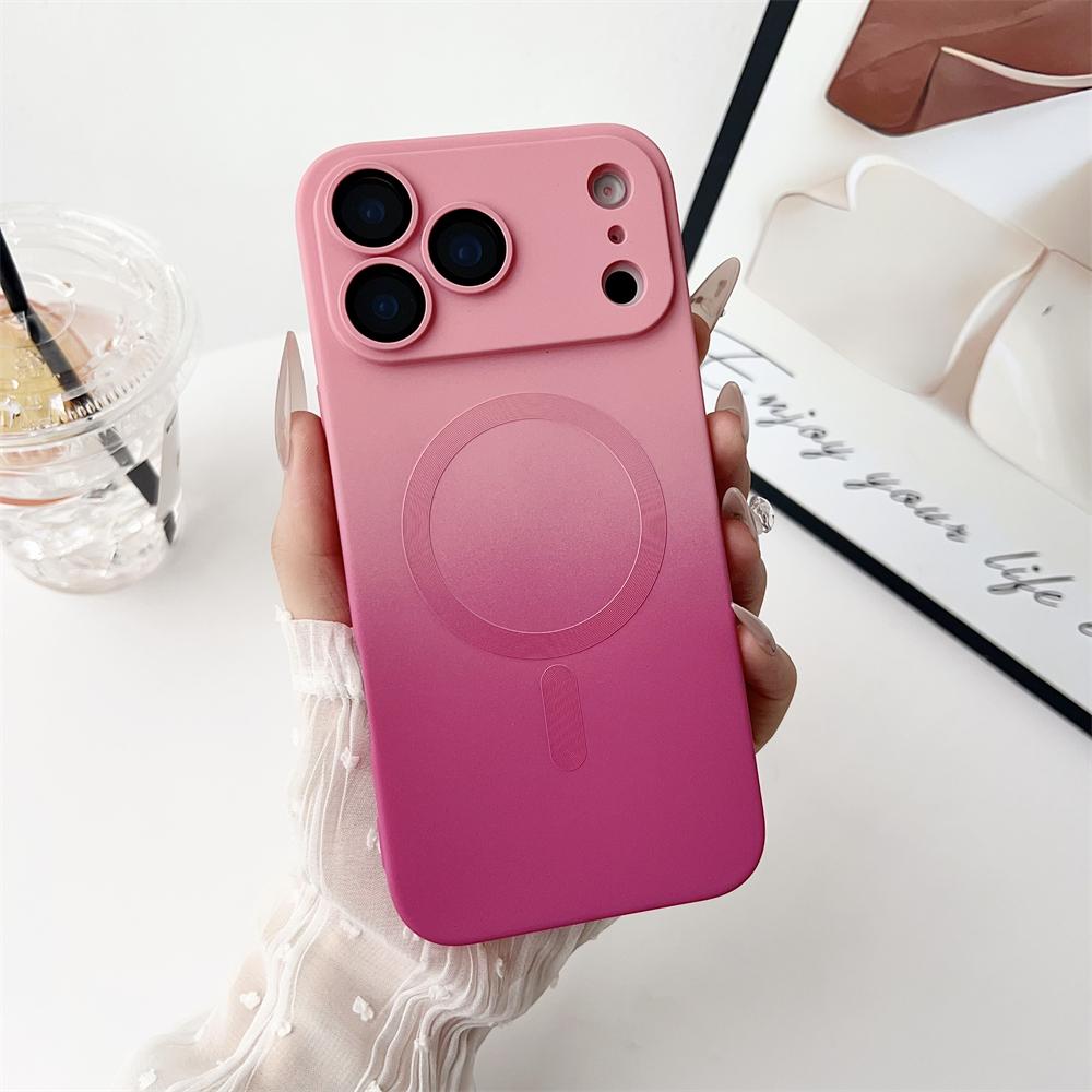 

For Magsafe Gradient Silicone Multicolour Shockproof Case For iPhone 17 16 15 14 13 12 11 Pro Max Plus Wireless Charging Cover iPhone 14