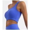Fashion Export Cross-Border Yoga Vest Asymmetrical One-Shoulder Beauty Back Shoelace Nude Feel with Chest Pad Sports Fitness Top