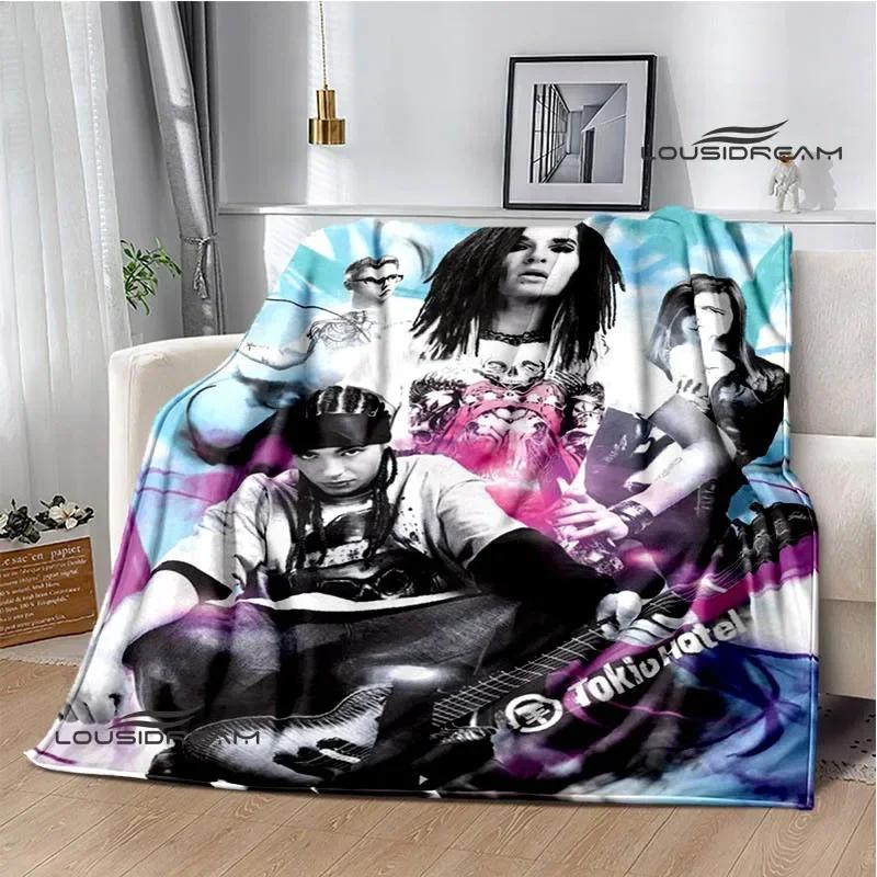 Rock band Tokio Hotel Printed blankets Picnic blanket Flange Warm blanket Home travel blankets bed linings birthday gift