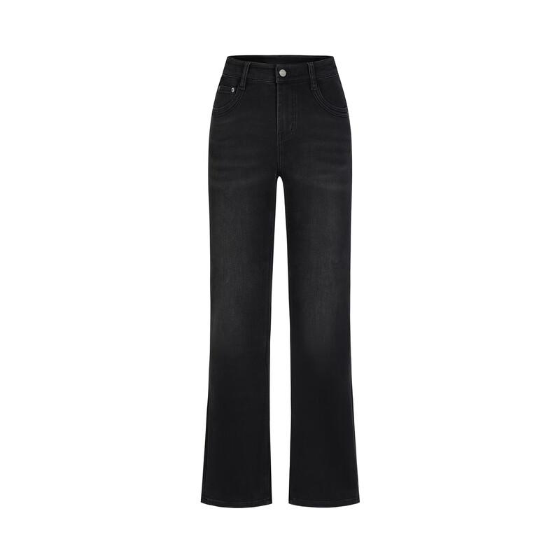 JUZI AnnaCo Women's Casual Fleece-lined Flared Jeans
