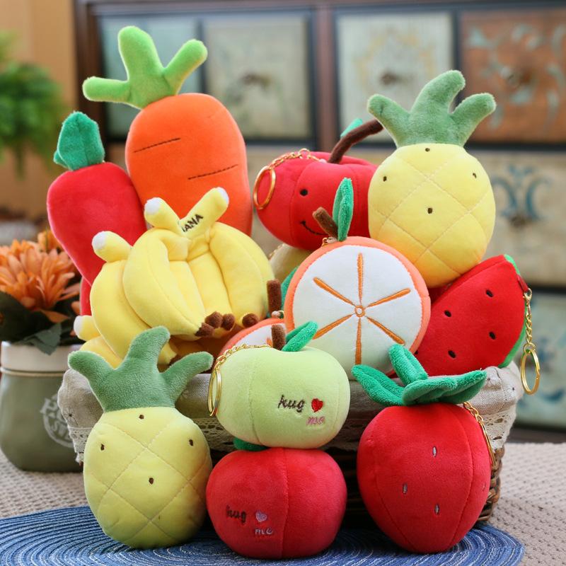 Fruit and Vegetable Plush Pendant Creative Doll Toy Pendant Cute Doll Gift Keychain