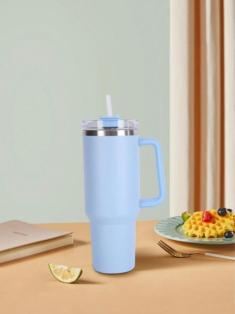 1pc 1200ML/40oz Handle Insulated Water Bottle, 304 Stainless Steel, Car Cup, Insulated for Brewing or Cooling Beer and Cola