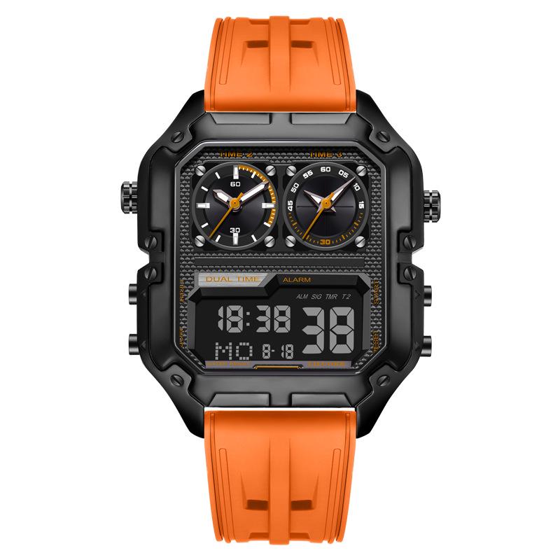 SVJ Trendy Men s Luminous Waterproof Quartz Watch with Silicone Strap