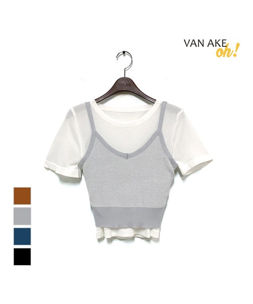 VANAKE Arize Knit Short Sleeve Set_Ob14Knme02Z
