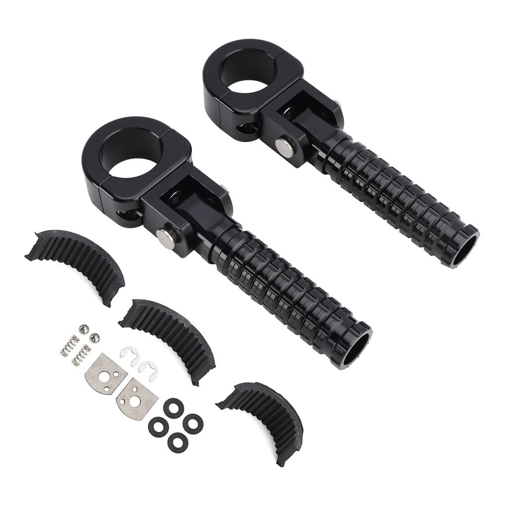 Universal Front Footrests Foot Pegs Fit for Motorcycle with 1.25" Bars