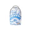 Sprayground X Metropolitan Museum Of Art Collaboration Shark Logo Blue And White Oil Painting Backpack Unisex Backpack Light-Blue W1045739