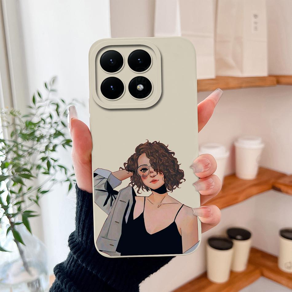 For Xiaomi 15T Pro Case For Xiaomi 17 Pro Max Cartoon Phone Back Cover Full Protection Soft Liquid Silicone Shockproof Bumper