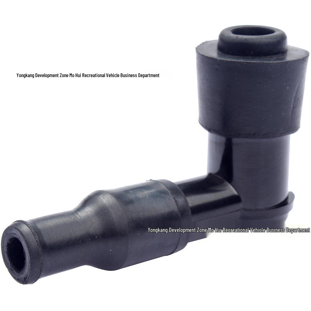 Black High-Voltage Spark Plug Cap for Motorcycle, ATV, Off-Road, and Beach Scooters (50-250CC GY6)