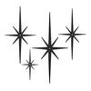 4Pcs Metal Starburst Wall Decoration Retro Mini Mid-Century Starburst Wall Art Sculpture Home Bedroom Living Room Bathroom Wall Decorative Sign