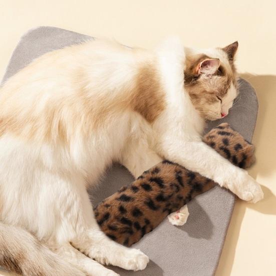 

Подушка для кошек Yousheng Plush Cat Подушка для кошек с длинным дизайном, устойчивая к укусам Подушка для домашних животных с тигровым хвостом уменьшает беспокойство и скуку Содержит кошачью мяту Игрушка для кошек, вызывающая любопытство