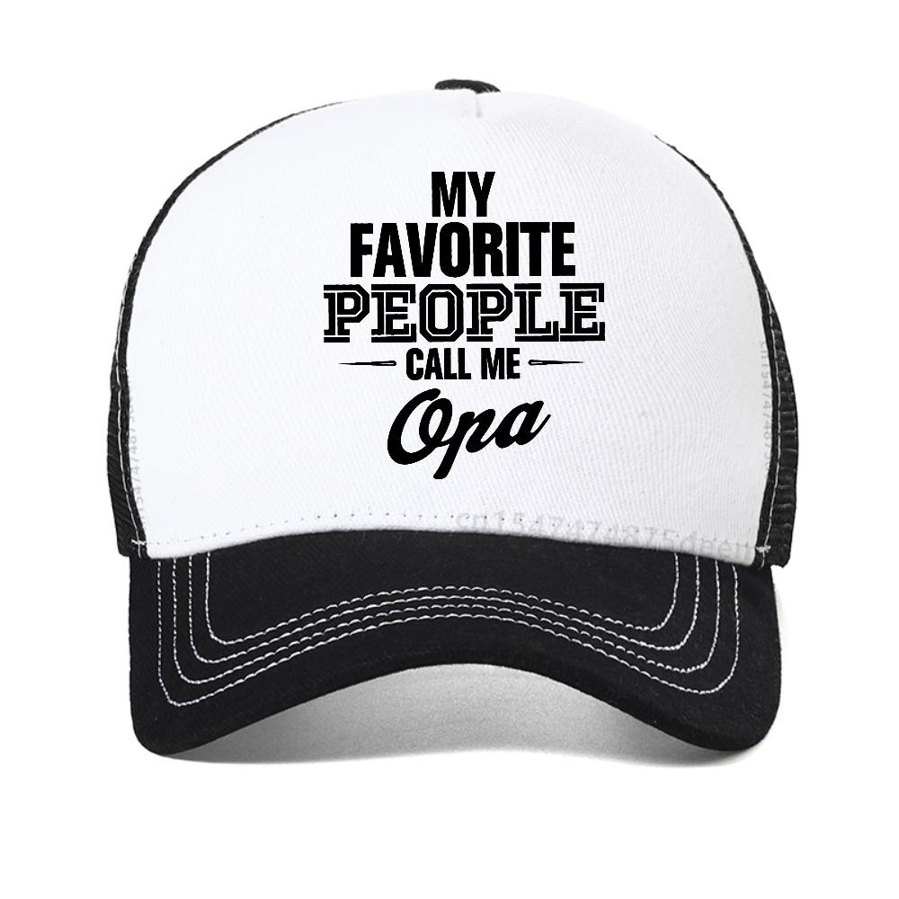 my favorite people call me Opa baseball cap letter print Humorous Casual hat fashion unisex summer sun hats mesh Snapback caps
