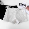 Spicy Girl High Waist Embroidered Drawstring Shorts - Versatile Casual Slimming Wide-Leg Pants for Women