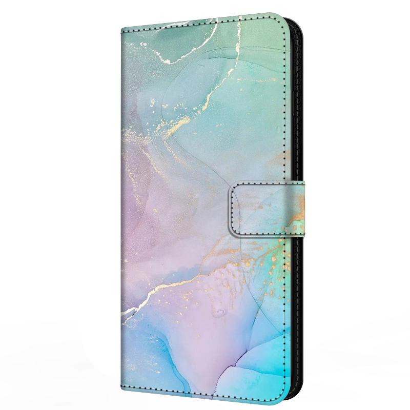 Leather Flip Case for Samsung A37 A57 Cover Wallet Book Stand Magnetic Cove Galaxy A 57 37 5G Capa Marble Partterns Funda Bumper