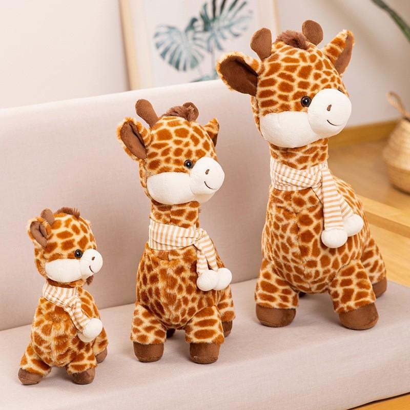 Giraffe Scarf Plush Toys Stuffed Animal Dolls Bedroom Decorations Kids Gift