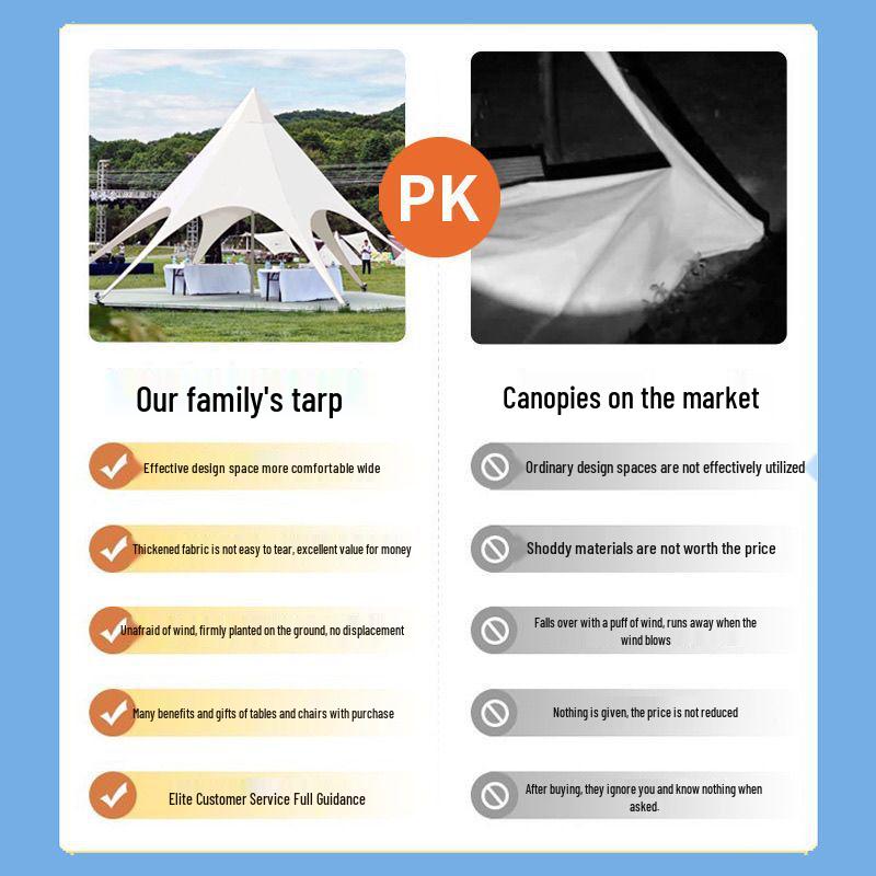 Giant Octopus Sunshade: Extra-Large Rainproof Camping Canopy Tent With Sun Protection