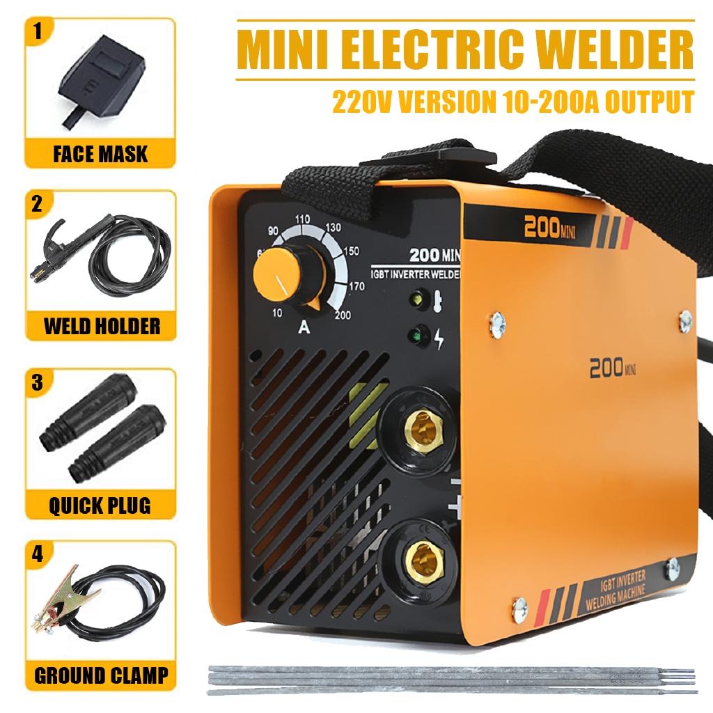 10-200A Mini Electric Welding Machine ZX7-200MINI Arc Welder 2.5-3.2mm for Tig Welding Soldering Working Adjustable 220V