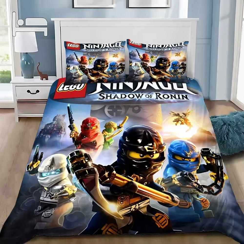 

Детский пододеяльник наволочка игра Ninjagos постельное белье набор для взрослого мальчика девочки украшение спальни подарок одинарный двуспальный большой размер 100x135cm-2pcs