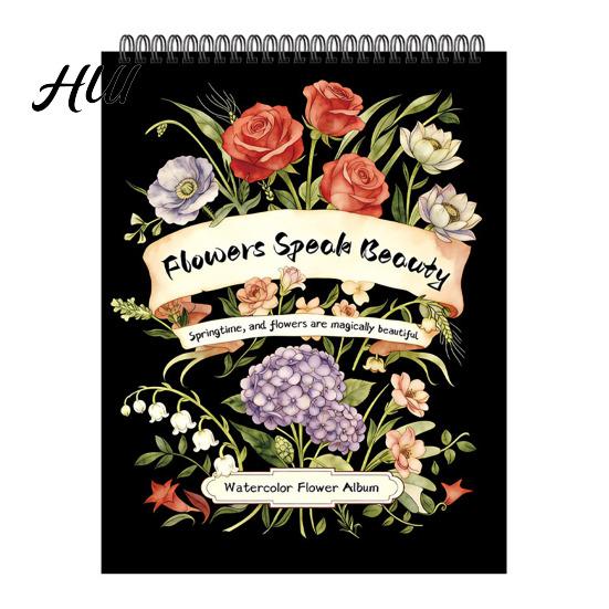 Adult Coloring Book Floral for Adults Students Stress Relief Pages Single-Sided Crayon Safe Top Spiral Bound Creative Art Therapy Colored Pencils