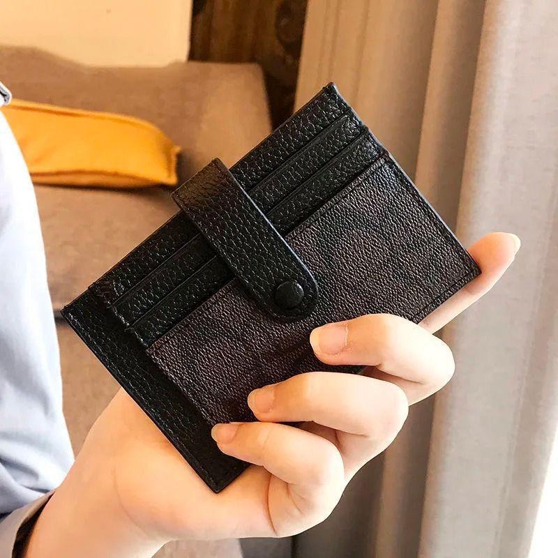 Monogram Ultra-thin Style Card Holder Wallet Money Clip Fashion Mini Short Envelope For Women Appliques Card&ID Wallets Credit Card Purse