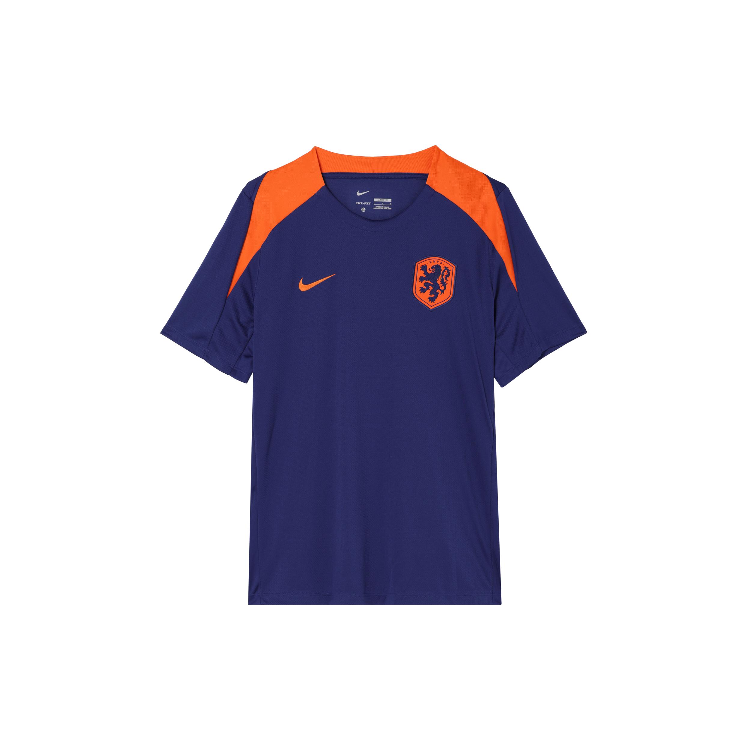 

New Nike Netherlands Strike Soccer Jerseys Men s Dark Royal Blue/Safety FJ2925-455 L
