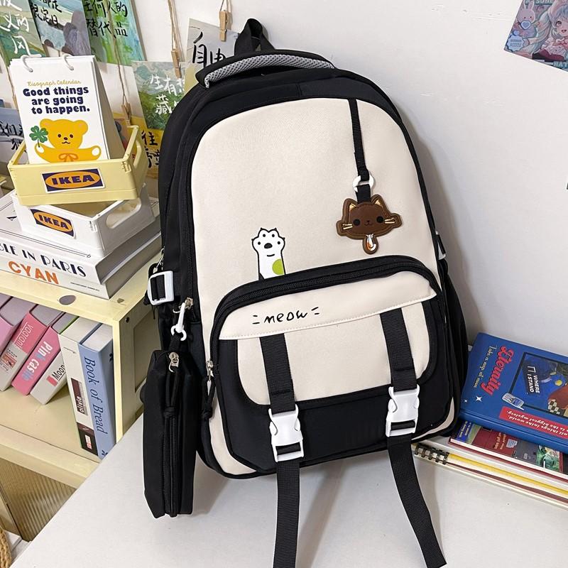 School Bag New High-value College Style Fresh and Sweet Backpack Junior High School Students Lightweight Spring Outing Backpack