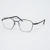 Alloaiweeo [The Air_Flat] Al8307 0909M Ultra-Lightweight Double-Bridge Retro Square Black Eyeglass Frame
