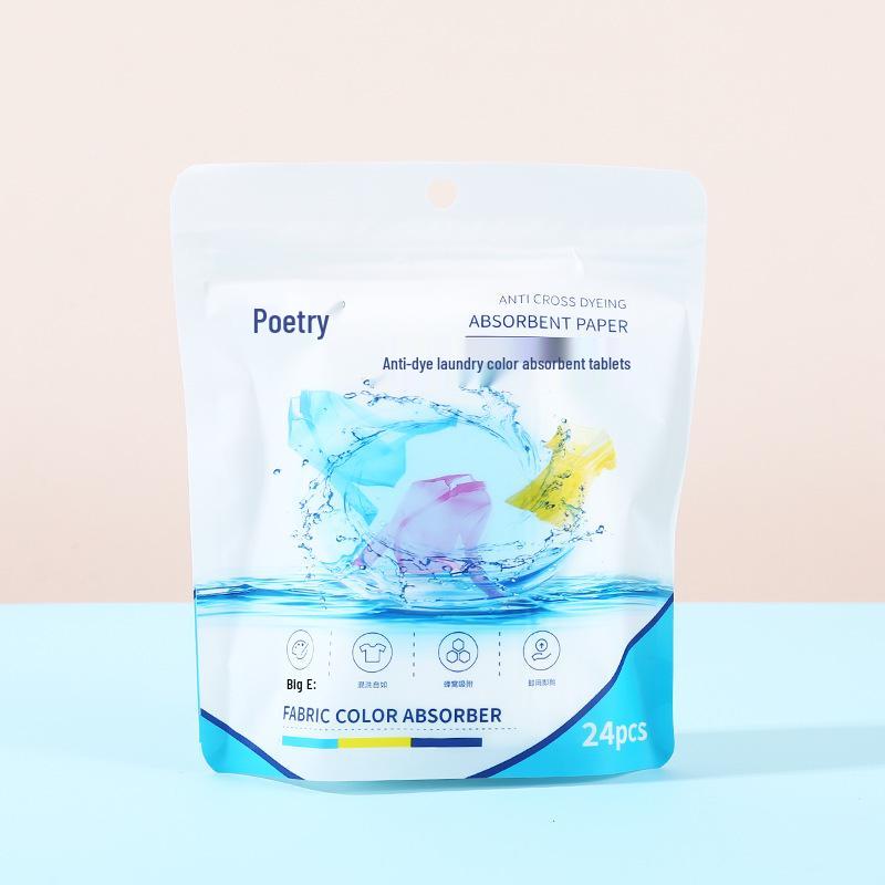 Color Absorbing Anti-Bleed Laundry Sheets for Washing Machines (Non-Dyeing)