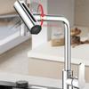 Hot Cold Single Hole Waterfall Kitchen Faucet 360°Rotating Sink Splash-proof Faucet  for Home