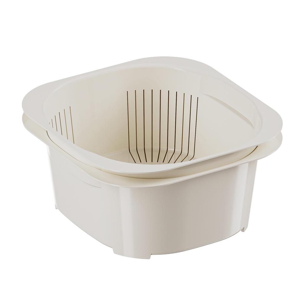 2026 Multi-Layer Stackable Kitchen Basket: Draining and Washing Basin for Fruits, Vegetables, and Rice.