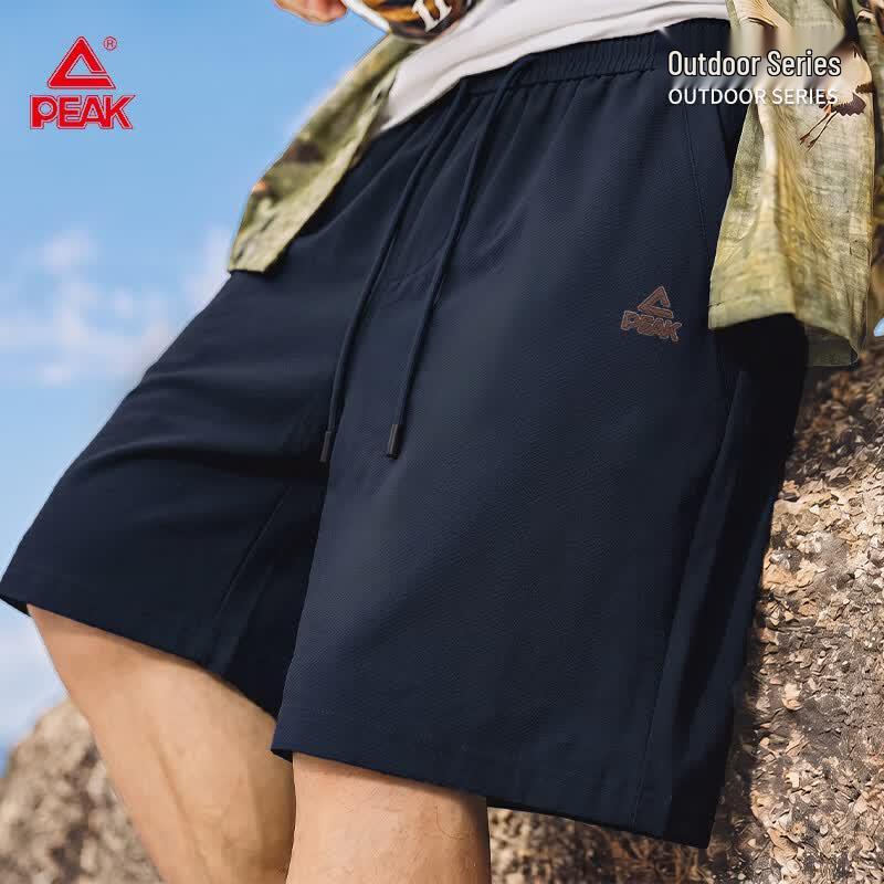PEAK Men s Breathable Seersucker Straight-Leg Shorts L