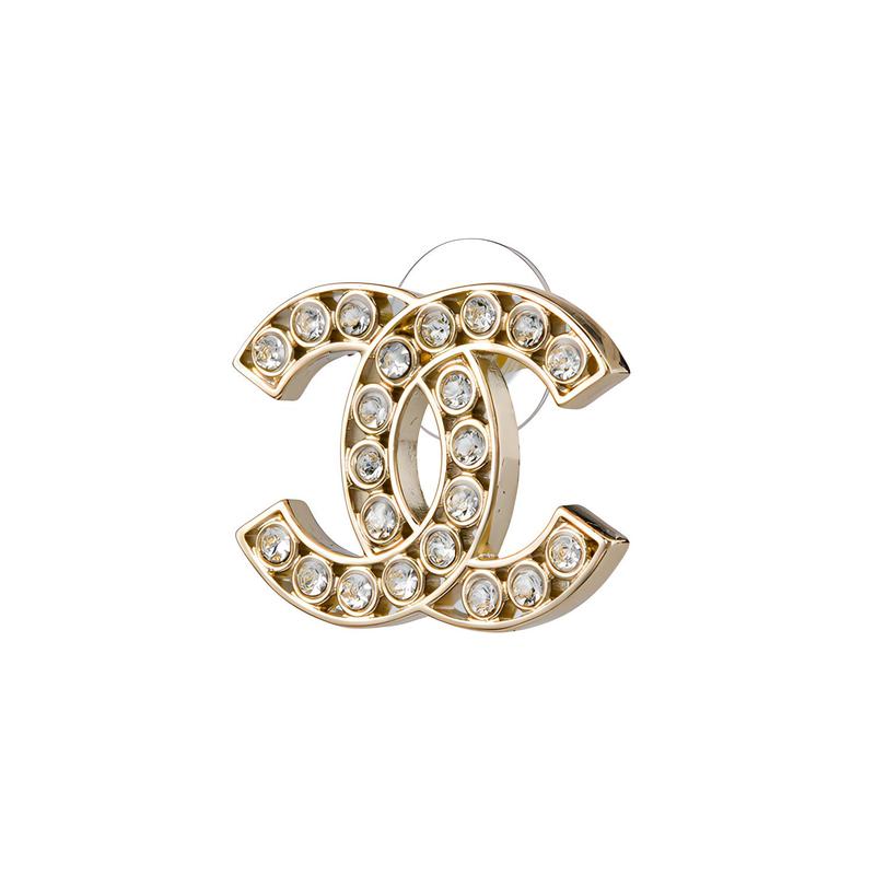 Chanel Doppel-C-Buchstaben-Dekoration Ohrringe Damen Gold/Silber