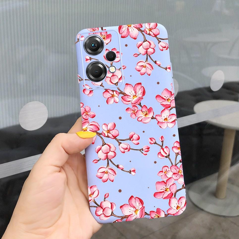 For One Plus Nord CE 2 Lite Phone Case Soft Matte Silcione TPU Back Cover For OnePlus Nord CE2 Lite 5G Mobile Coques Flower Capa