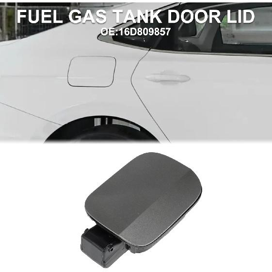 Fuel Tank Door Cap for Volkswagen Jetta 2012-2018 Fuel Filler Flap Cover Bolt Type No.16D809857 Gray ABS