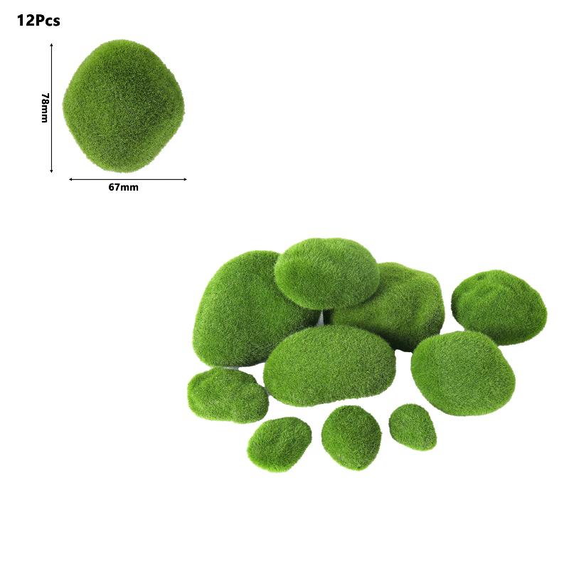 12/30 ШТ Искусственные Пенопластовые Камни Мха Искусственный Зеленый Камень Мха Микро Ландшафт DIY Поделки для Дома Сада Украшение Цветочного Горшка Камень