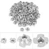 100pcs Zinc Plated Carbon Steel T Nut Four Pronged Tee Nuts For Woodworking Furniture (M6)