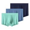 3 Pieces Men's Underwear Ice Silk Boxer Shorts Men Underpants Cool Breathable Sexy Thin Panties U Convex Lingerie L XL XXL 3XL 4XL
