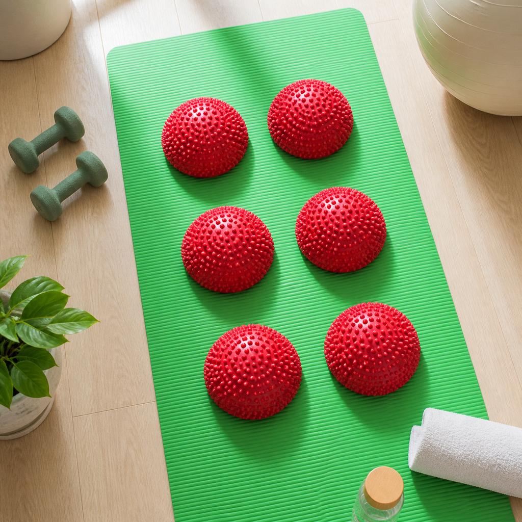 Kids Balance Pods, Physio Pods for Home Workout, 16cm Spiky Half Sphere Inflatable Training