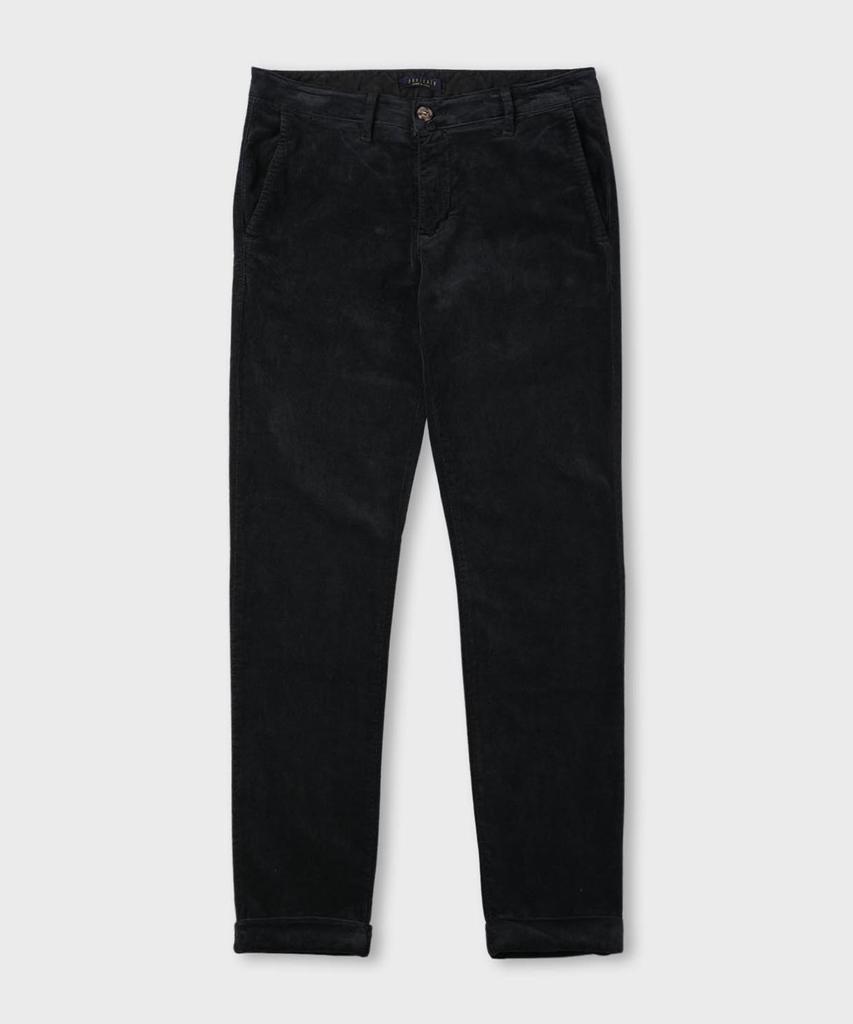 PANICALE Slim Fit Washed Cotton Pants [Black]