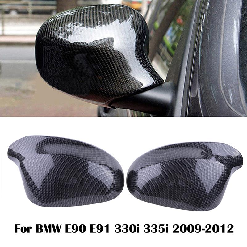 Flügelseitenspiegel-Abdeckkappe, Autotür-Rückspiegel, passend für BMW E90 E91 LCI 2009–2012, Autozubehör