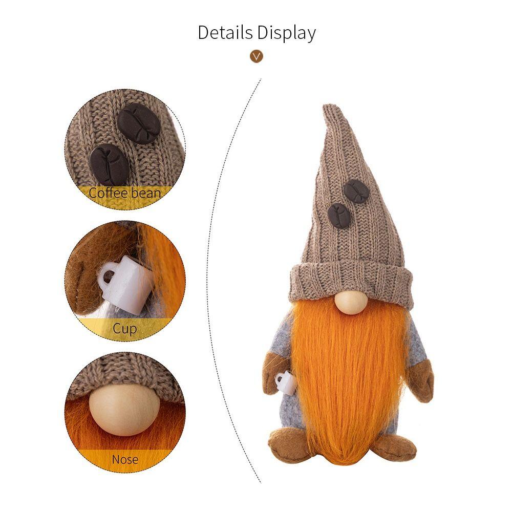 With Knitted Hat Christmas Faceless Doll Cute Elf Dwarf Plush Figurine Home Decoration